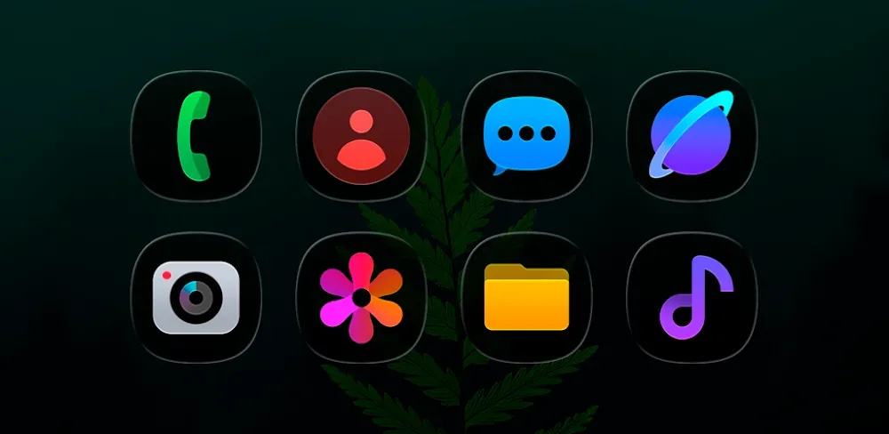 OneColor GlassDark - Icon Pack screenshot 1