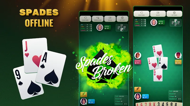 Spades Offline Card Game screenshot 6