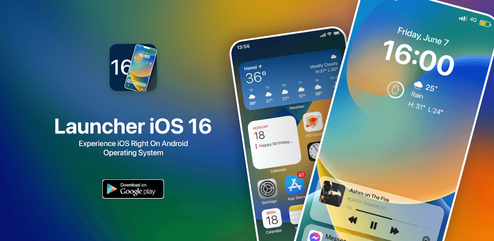 iLauncher launcher interface with iOS 16 design