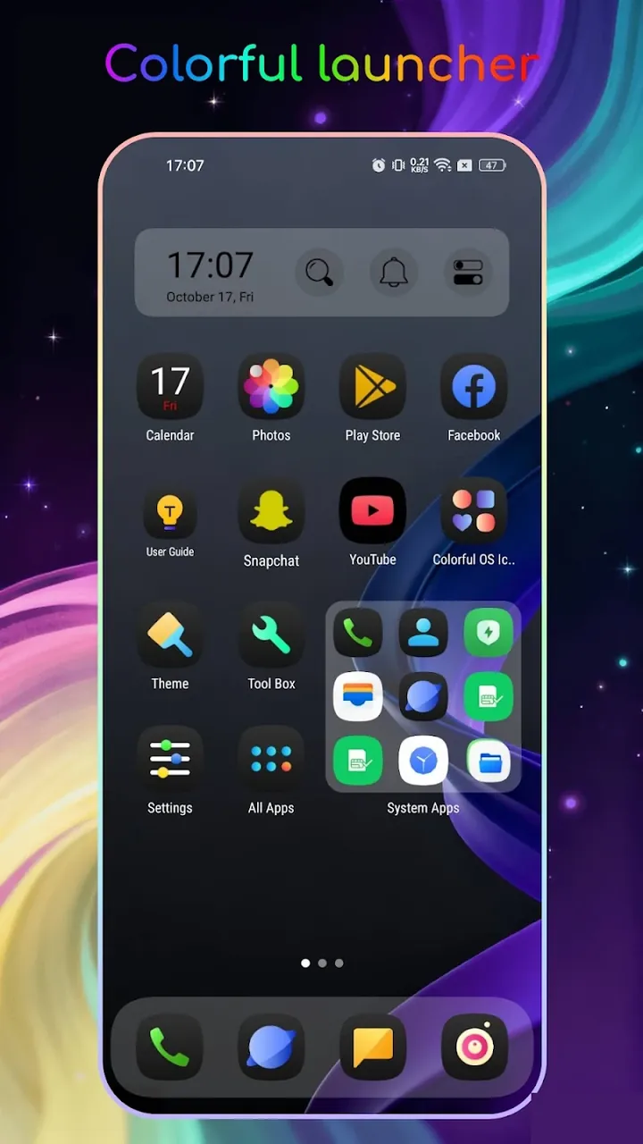 Colorful OS Launcher screenshot 2