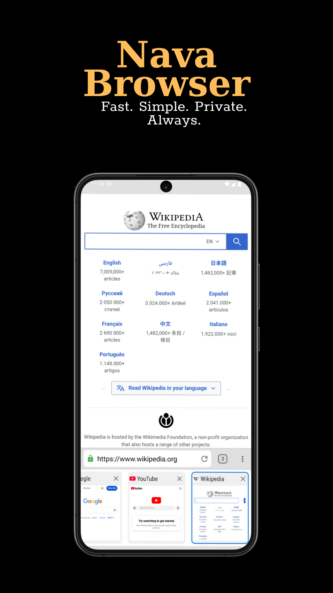 Nava Browser - Fast & Light screenshot 1