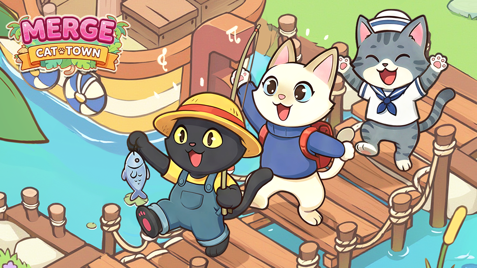 Merge Cat Town screenshot 1
