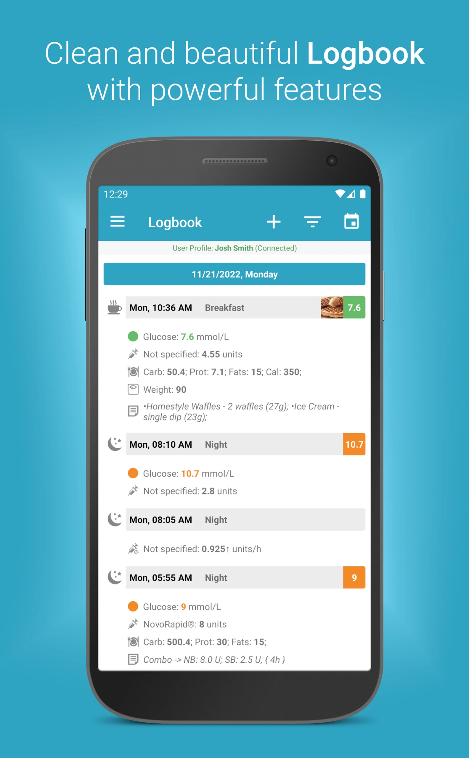 Diabetes:M - Blood Sugar Diary screenshot 2
