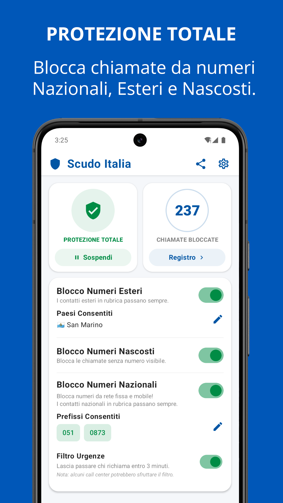 Blocco Chiamate Scudo Italia screenshot 5