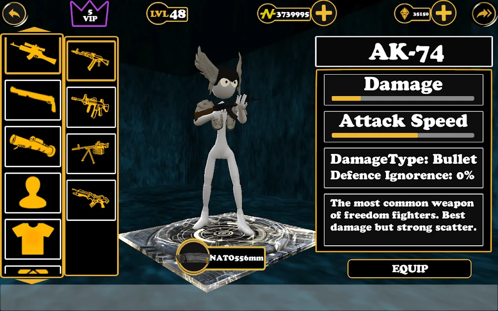 Real Stickman Crime screenshot 7. The hero confronts a boss character.