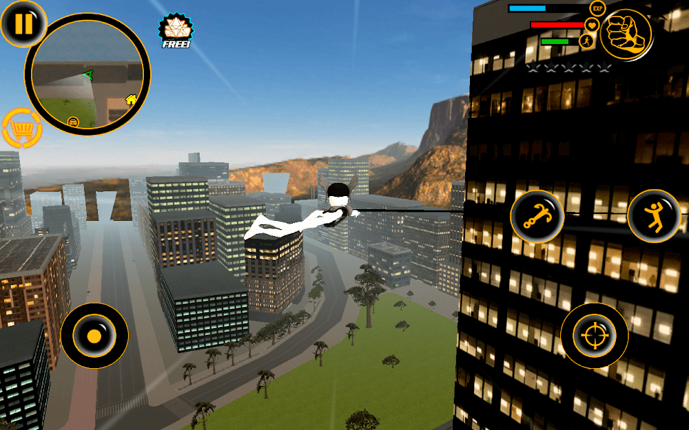 Real Stickman Crime screenshot 3. A close-up of the hero’s arsenal.