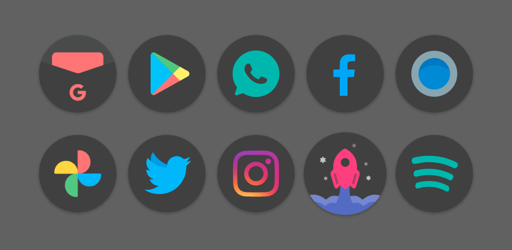 Black Pie - Icon Pack screenshot 1
