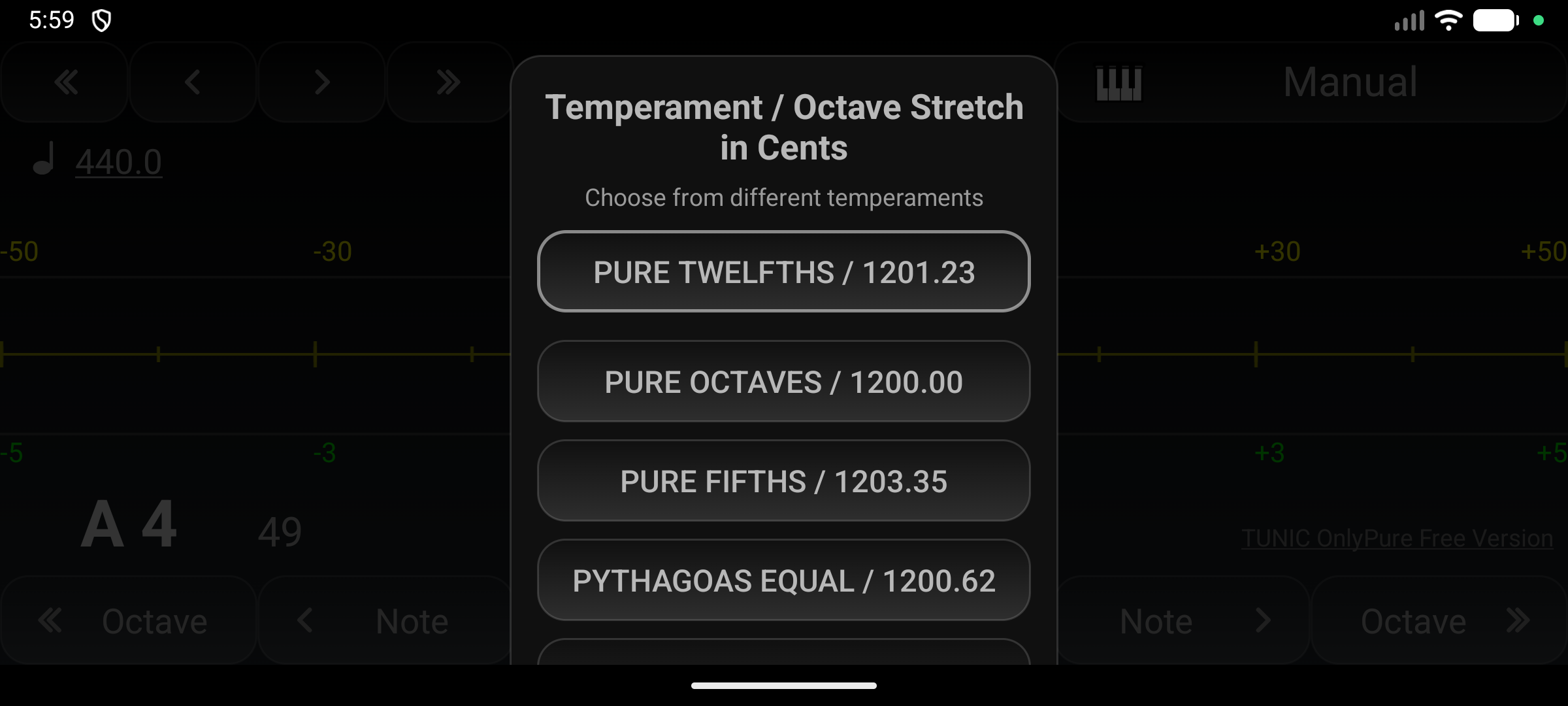 TUNIC OnlyPure Piano Tuner screenshot 2
