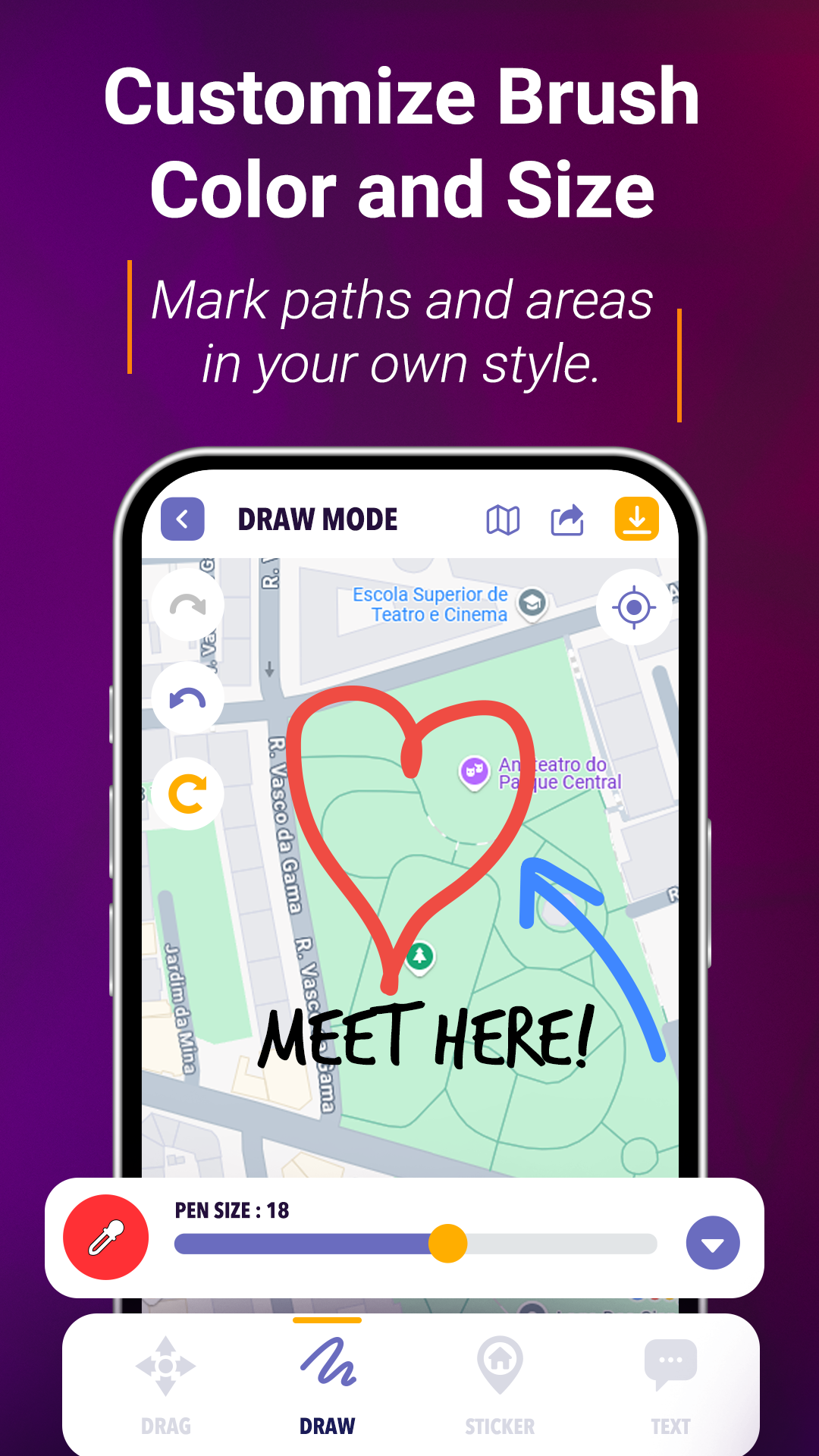 Draw on Map : Sketch Anything screenshot 5