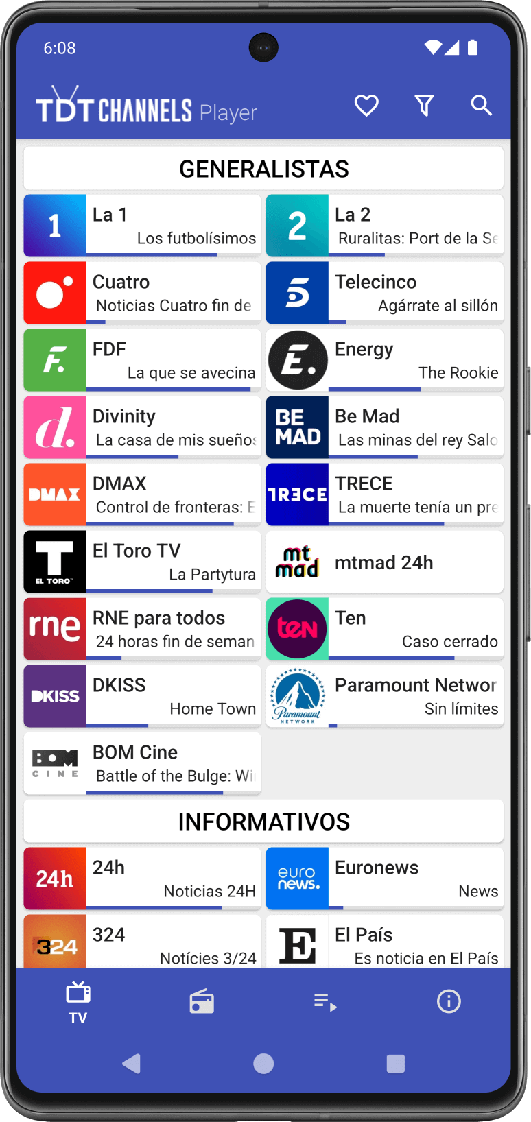 TDTChannels | Live TV application preview 2