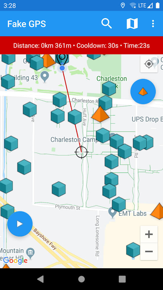 Fake GPS Joystick & Routes Go screenshot 2