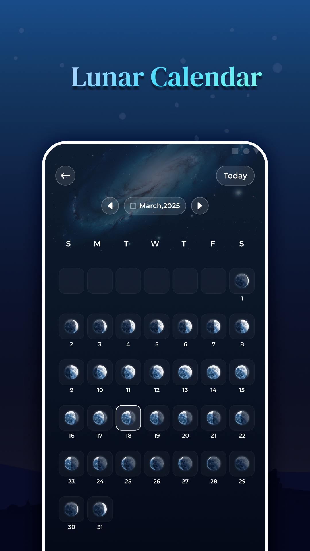 Moon Phases & Sun Calendar screenshot 2
