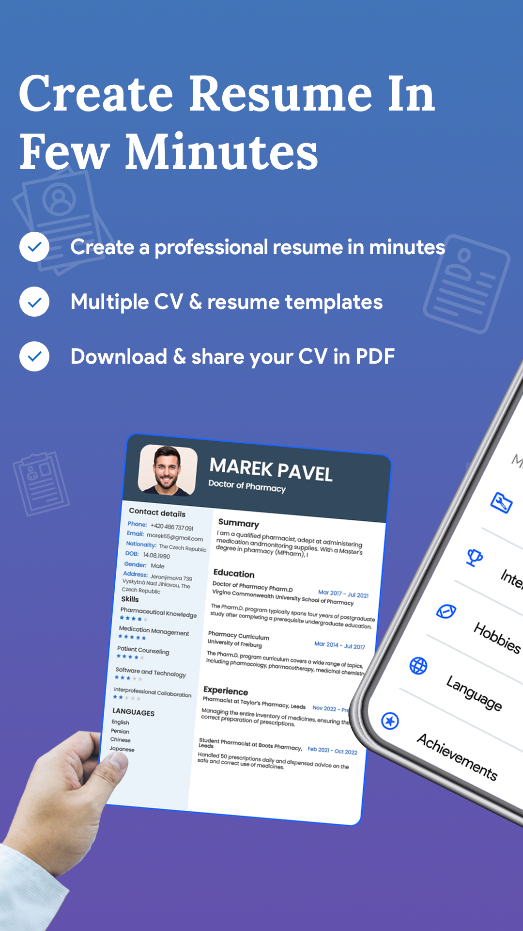 Resume Builder: CV maker PDF screenshot 5