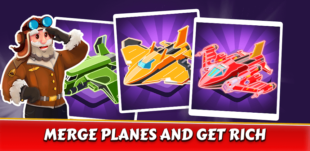 Merge Planes Neon Game Idle screenshot 1