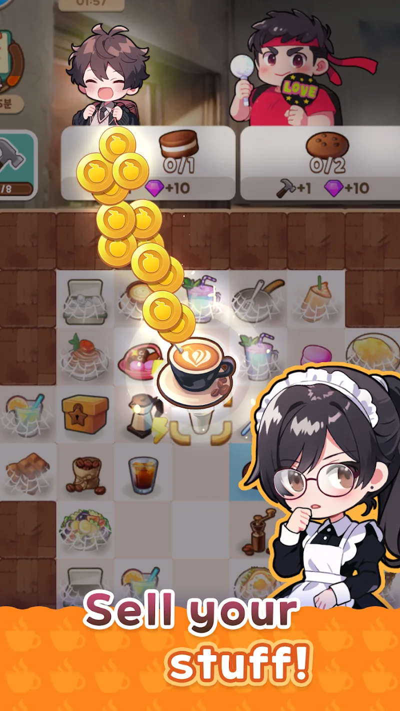 Merge Maid Cafe screenshot 5