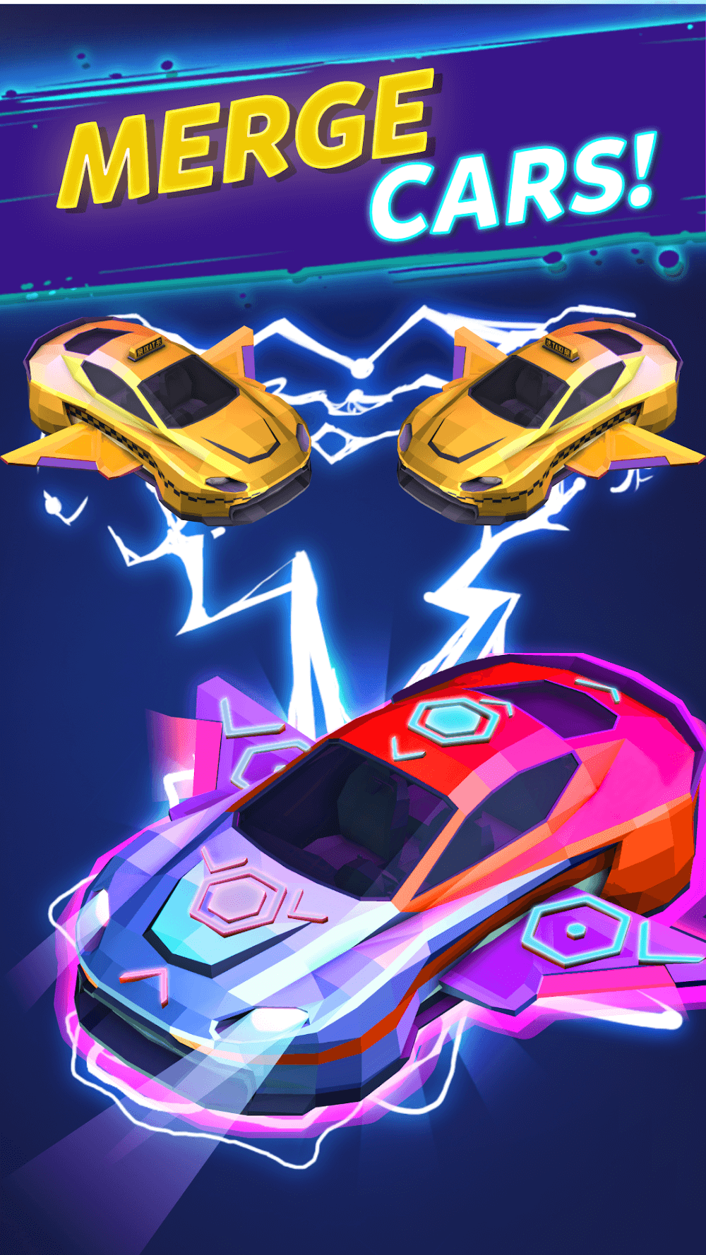 Merge Cyber Car: Highway Racer screenshot 2