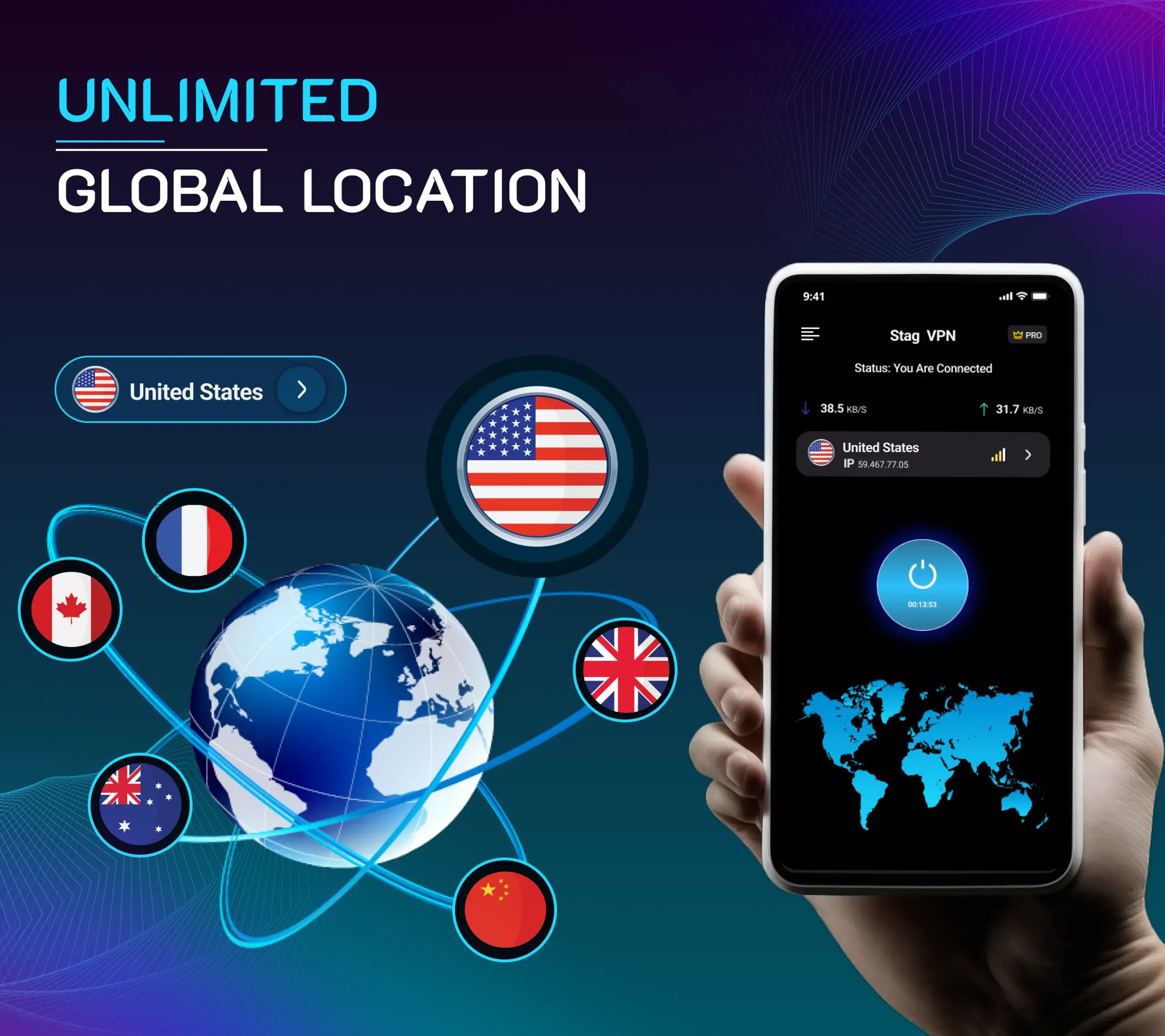 Stag VPN: Secure & Fast Proxy screenshot 1