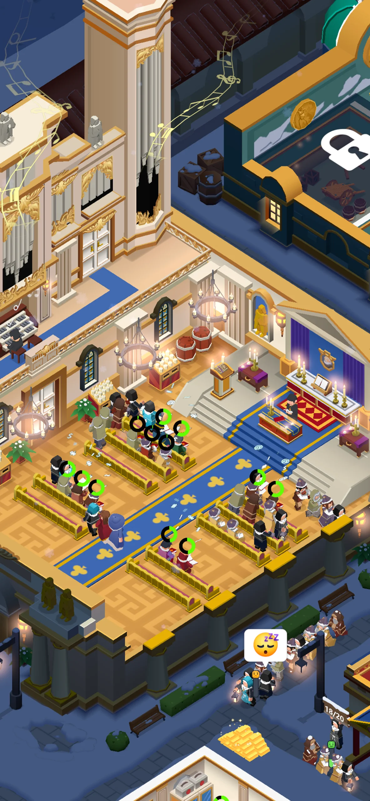 Idle Abbey Tycoon: Help people screenshot 2