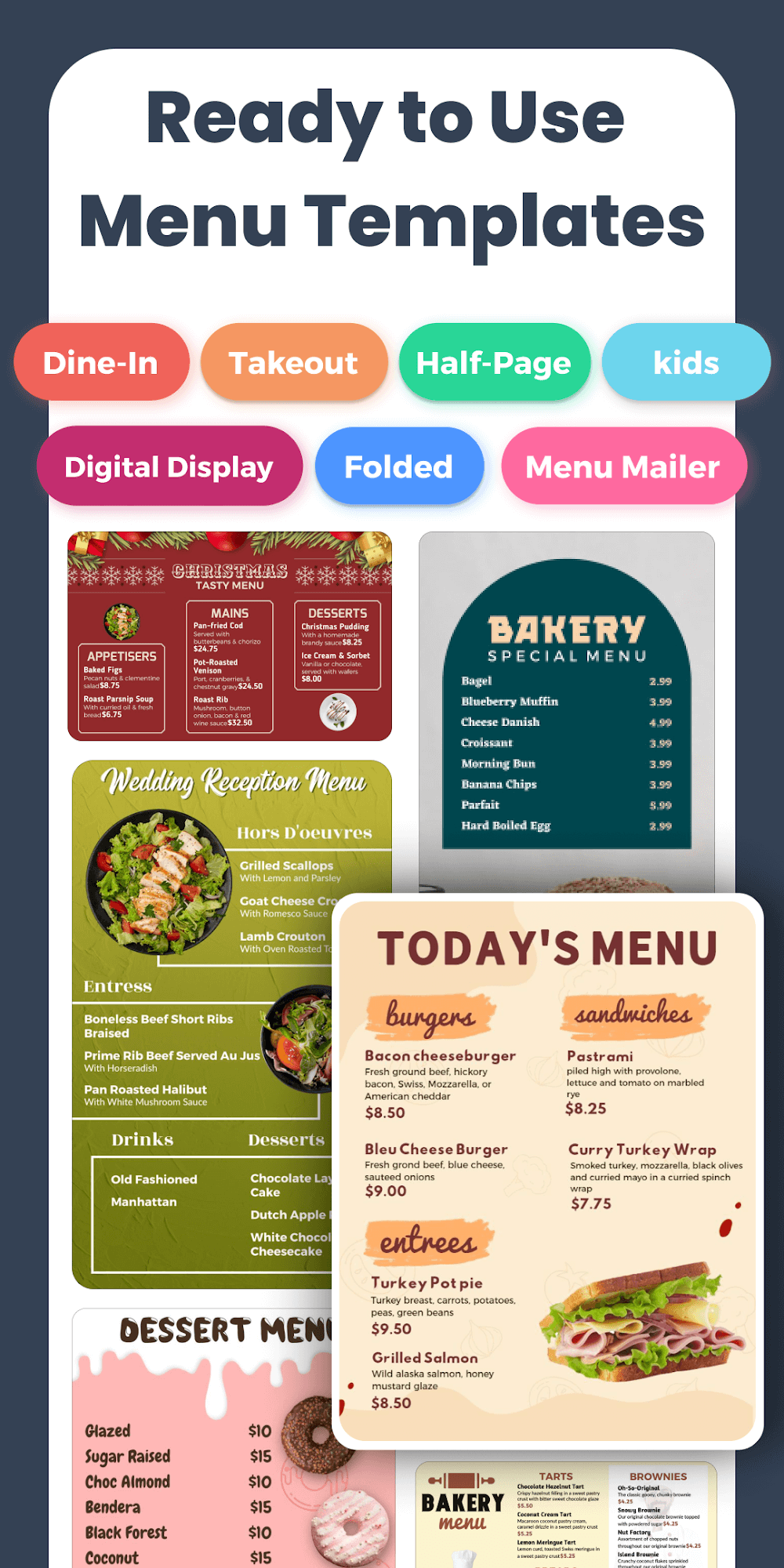 Lisi - Menu Maker screenshot 2