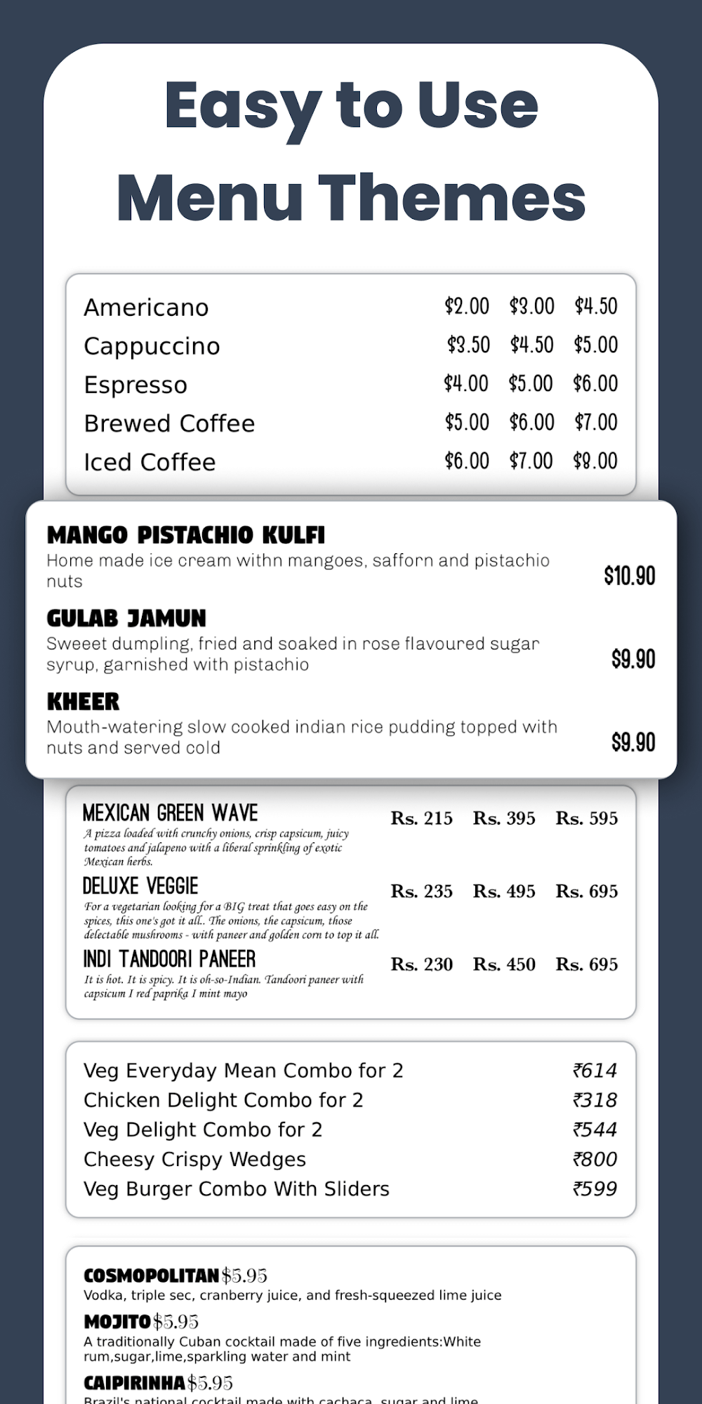 Lisi - Menu Maker screenshot 5