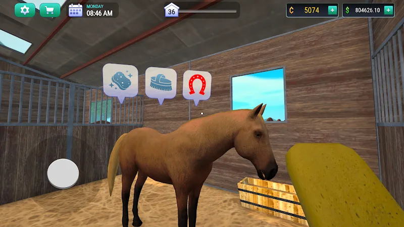 The farrier interface in Horse Shop Simulator