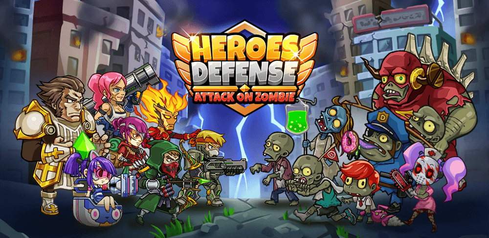 Heroes Defense: Attack Zombie screenshot 1