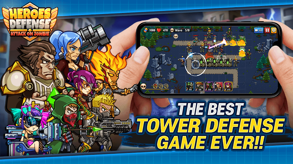 Heroes Defense: Attack Zombie screenshot 2