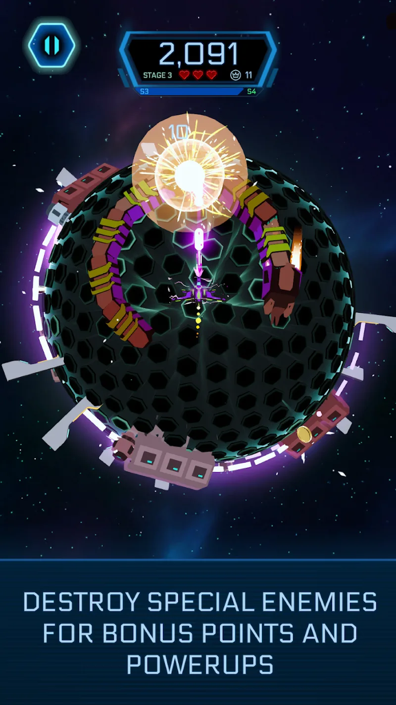 Galaxy Swirl: Hexa Endless Run screenshot 4