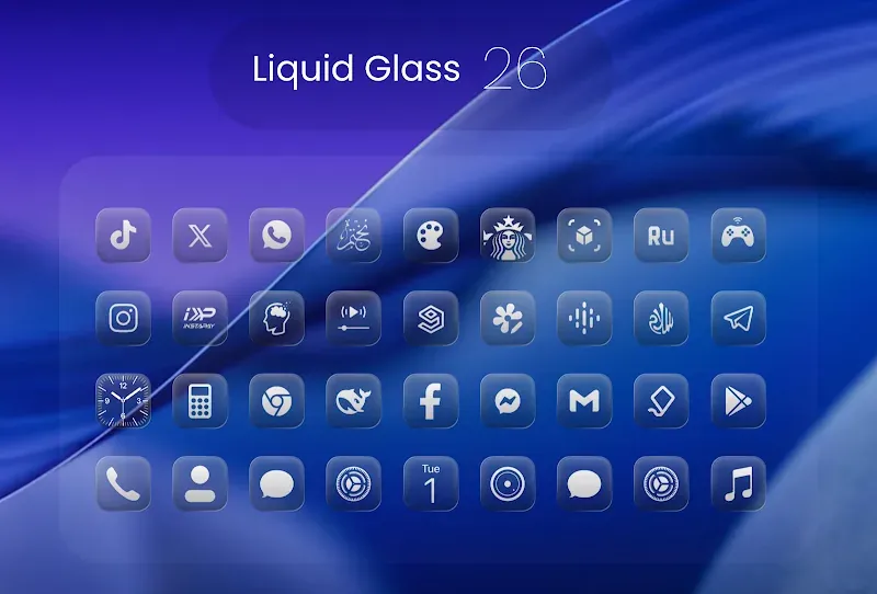 Liquid Glass 26 Icon Pack screenshot 2