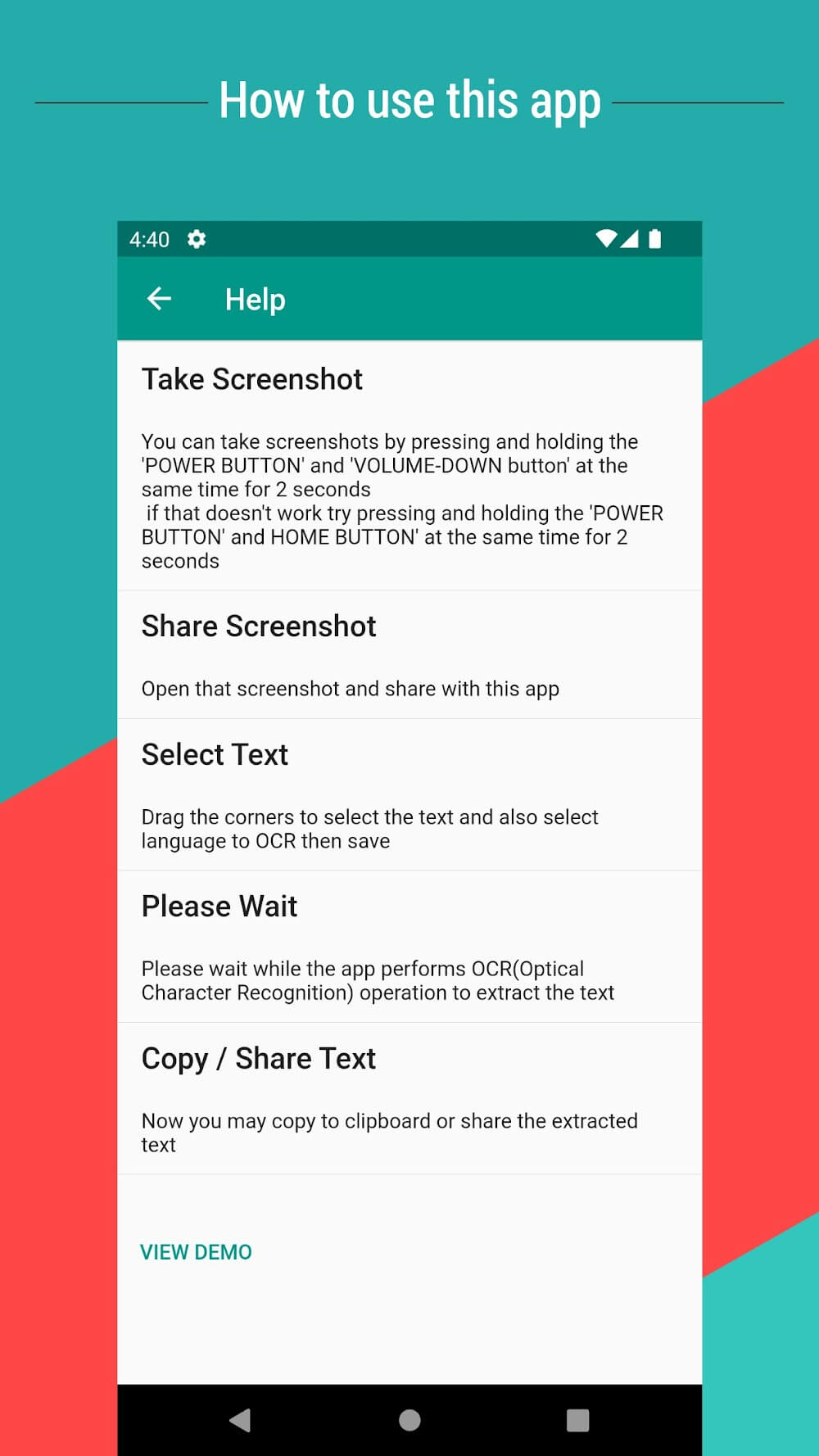 Copy Text On Screen Pro screenshot 2