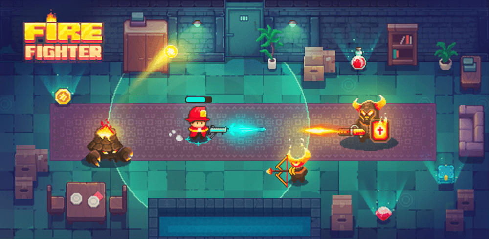 Firefighter: pixel shooter screenshot 1