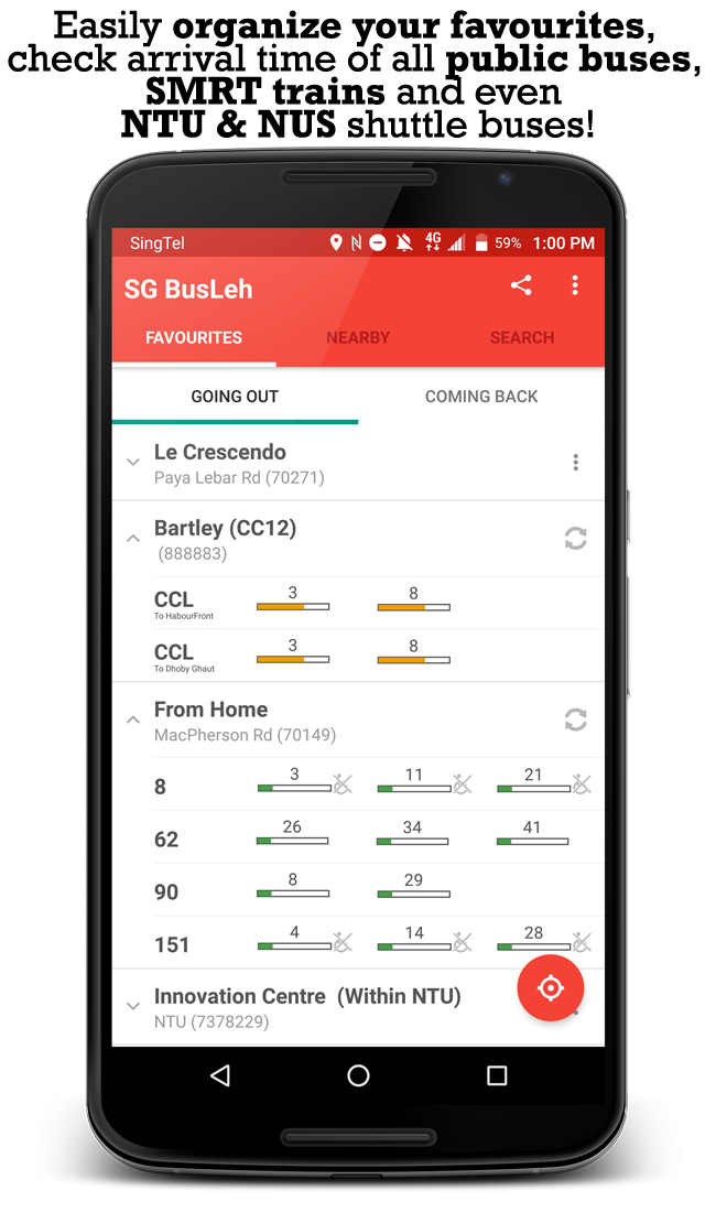 SG BusLeh: Award Winning screenshot 1