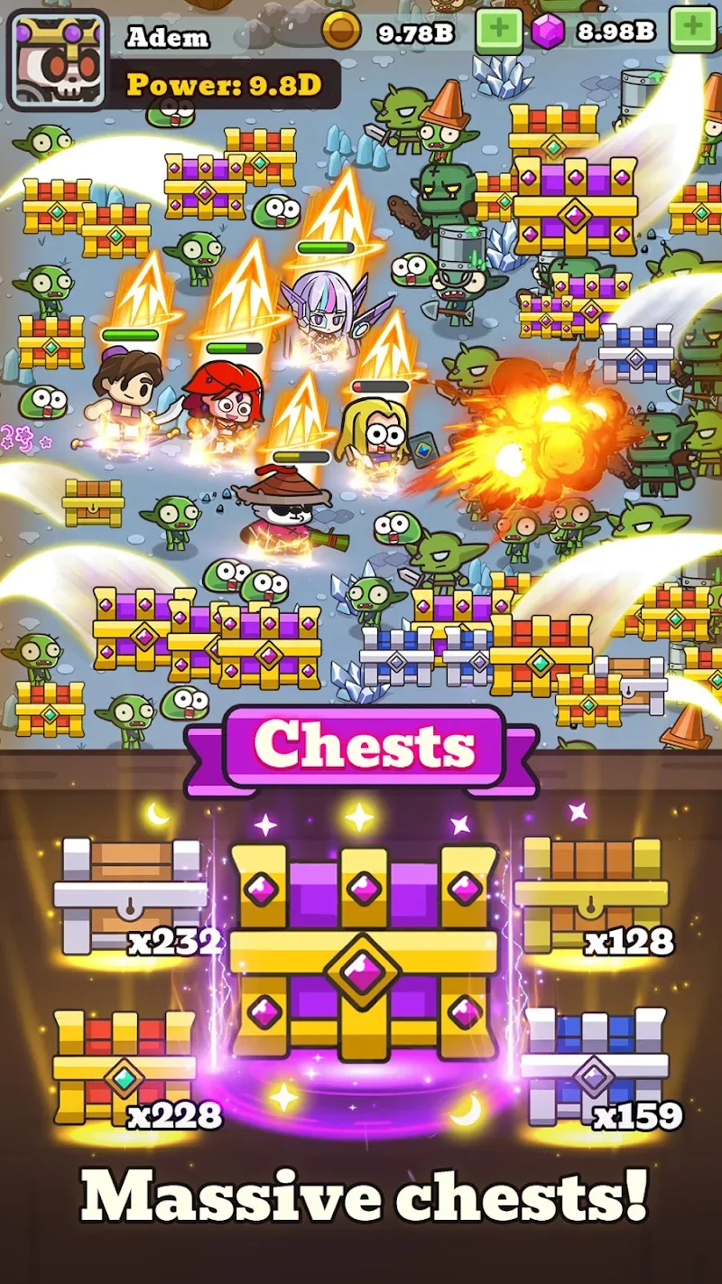 Screenshot 6: Features a powerful hero unleashing a devastating attack.