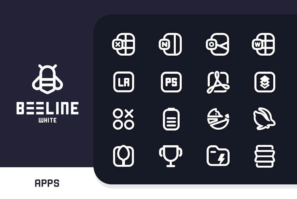 BeeLine White Iconpack screenshot 4