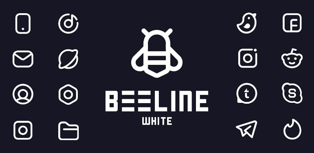 BeeLine White Iconpack screenshot 1