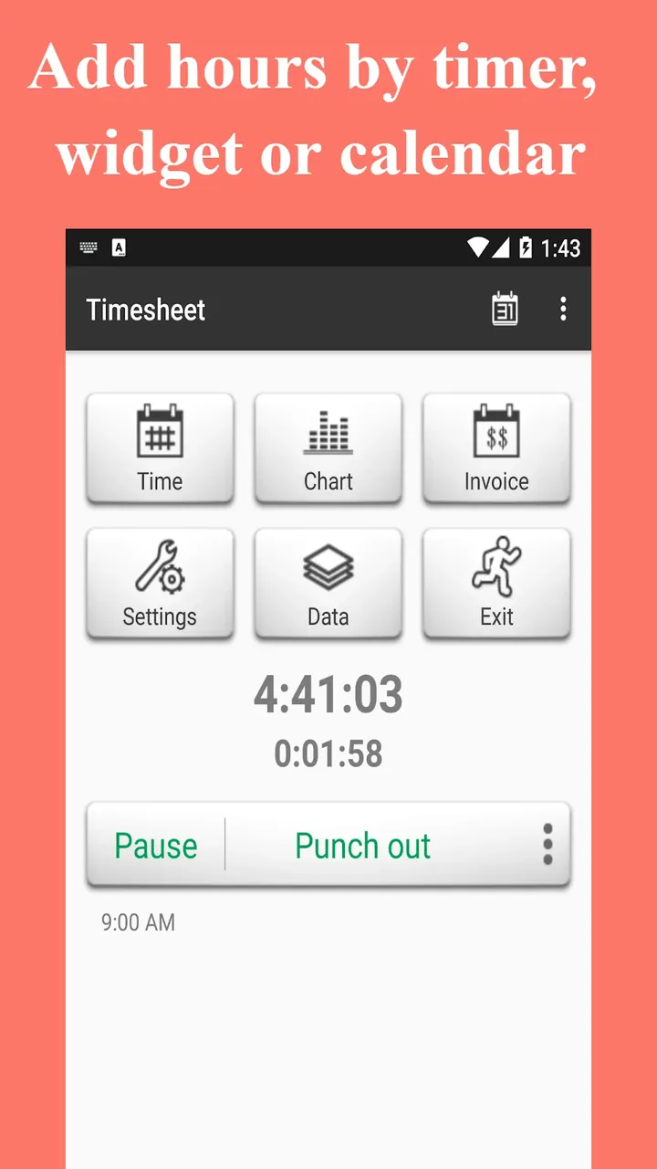 Timesheet screenshot 2