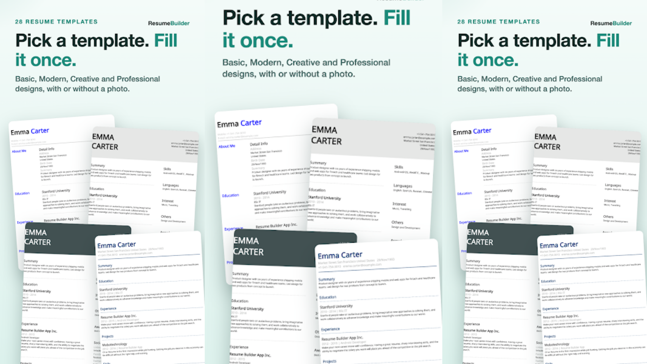 Resume Builder - CV Maker App screenshot 1