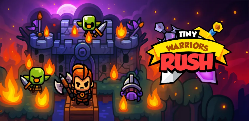 Tiny Warriors Rush - Idle TD screenshot 1