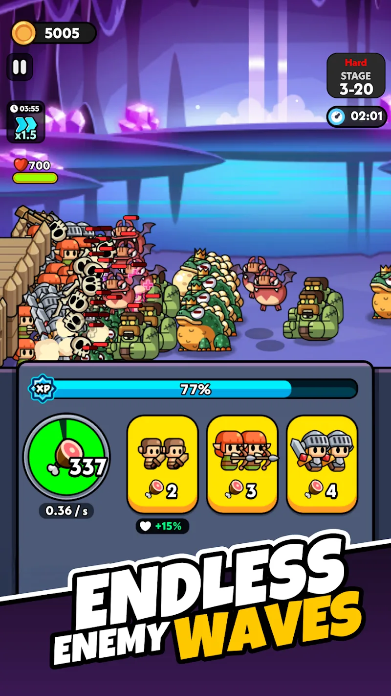 Tiny Warriors Rush - Idle TD screenshot 6