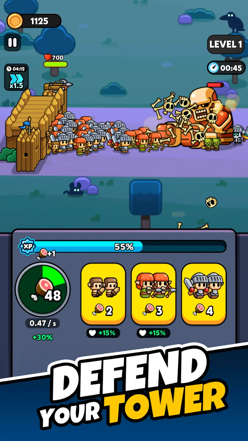 Tiny Warriors Rush - Idle TD screenshot 2