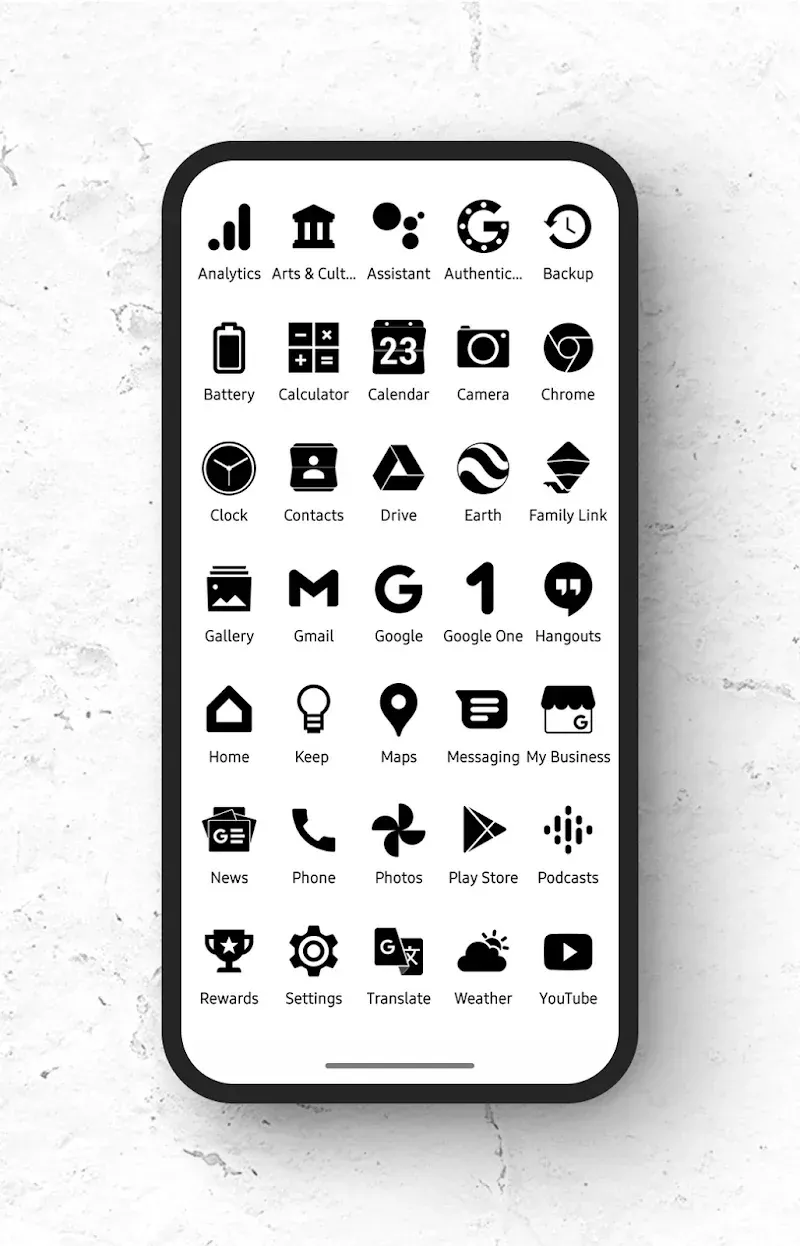 Zwart - Black Icon Pack screenshot 2