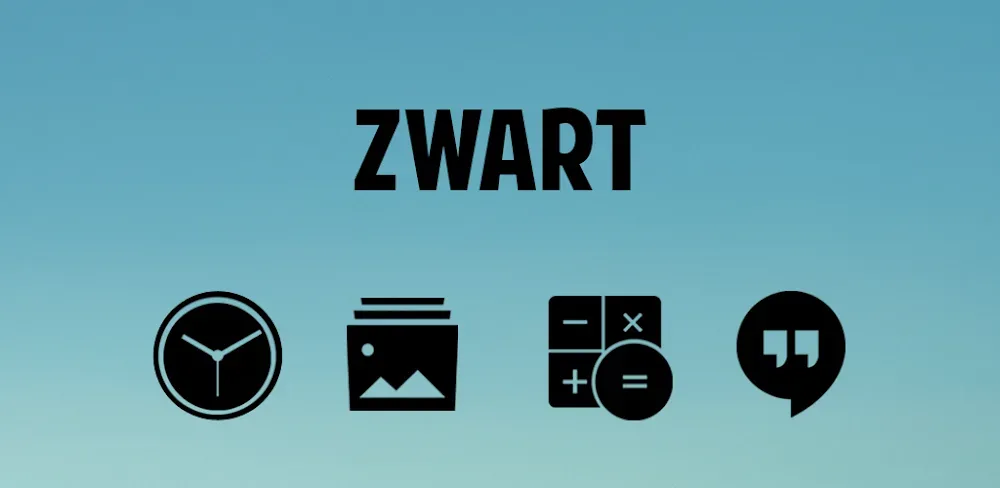 Zwart - Black Icon Pack screenshot 1