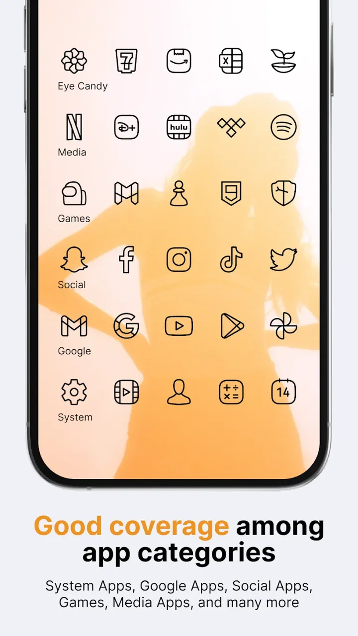 Caelus Black: linear icon pack screenshot 5