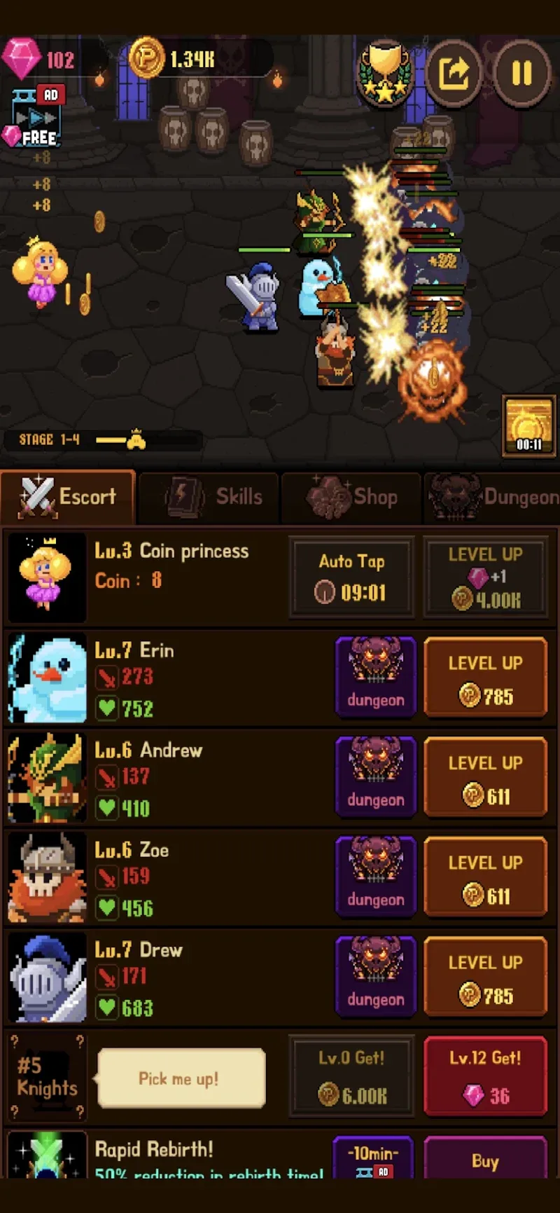 Coin Princess: Tap Retro RPG screenshot 6