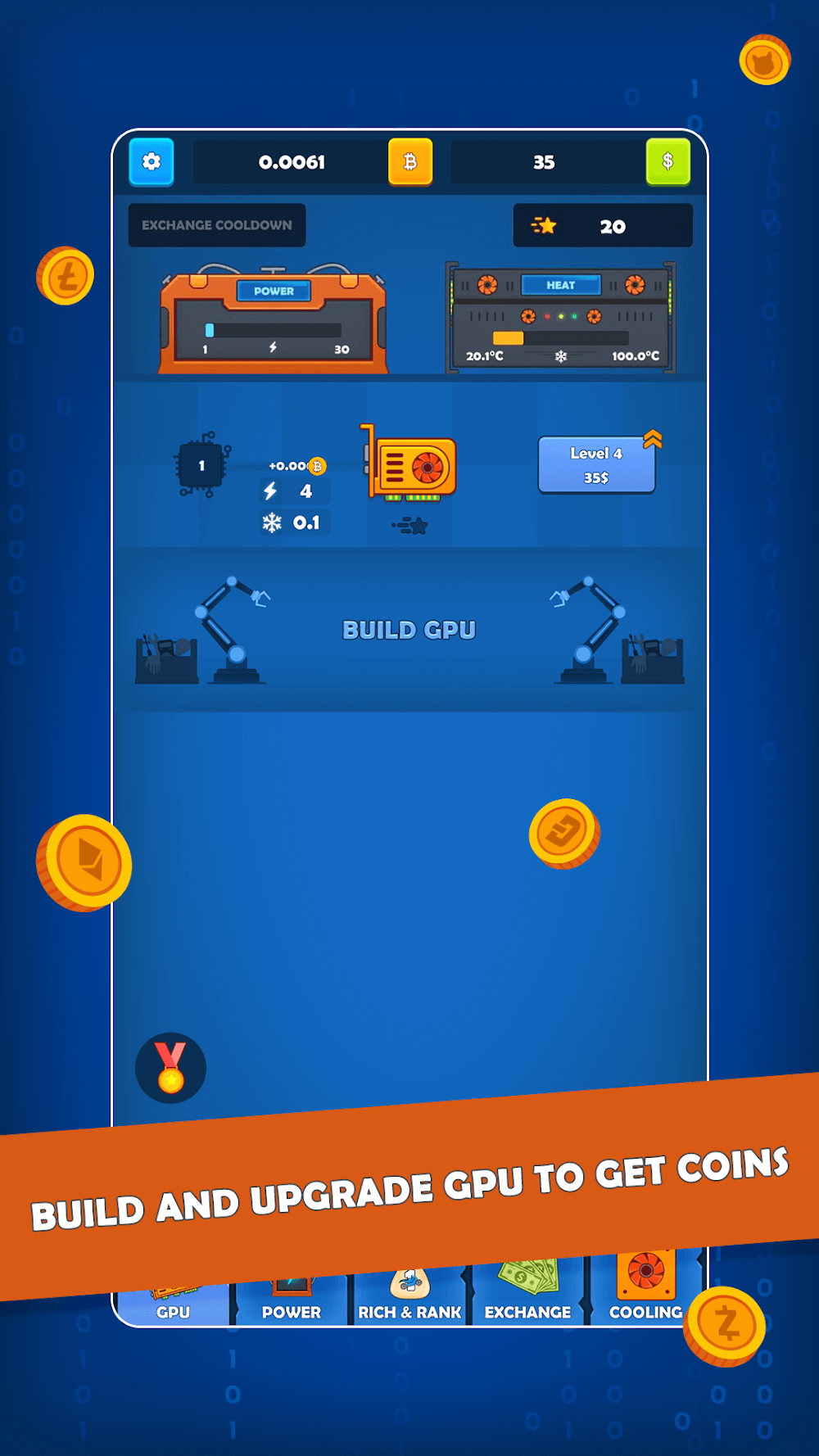 Bitcoin Crypto Idle Miner gameplay screenshot 3