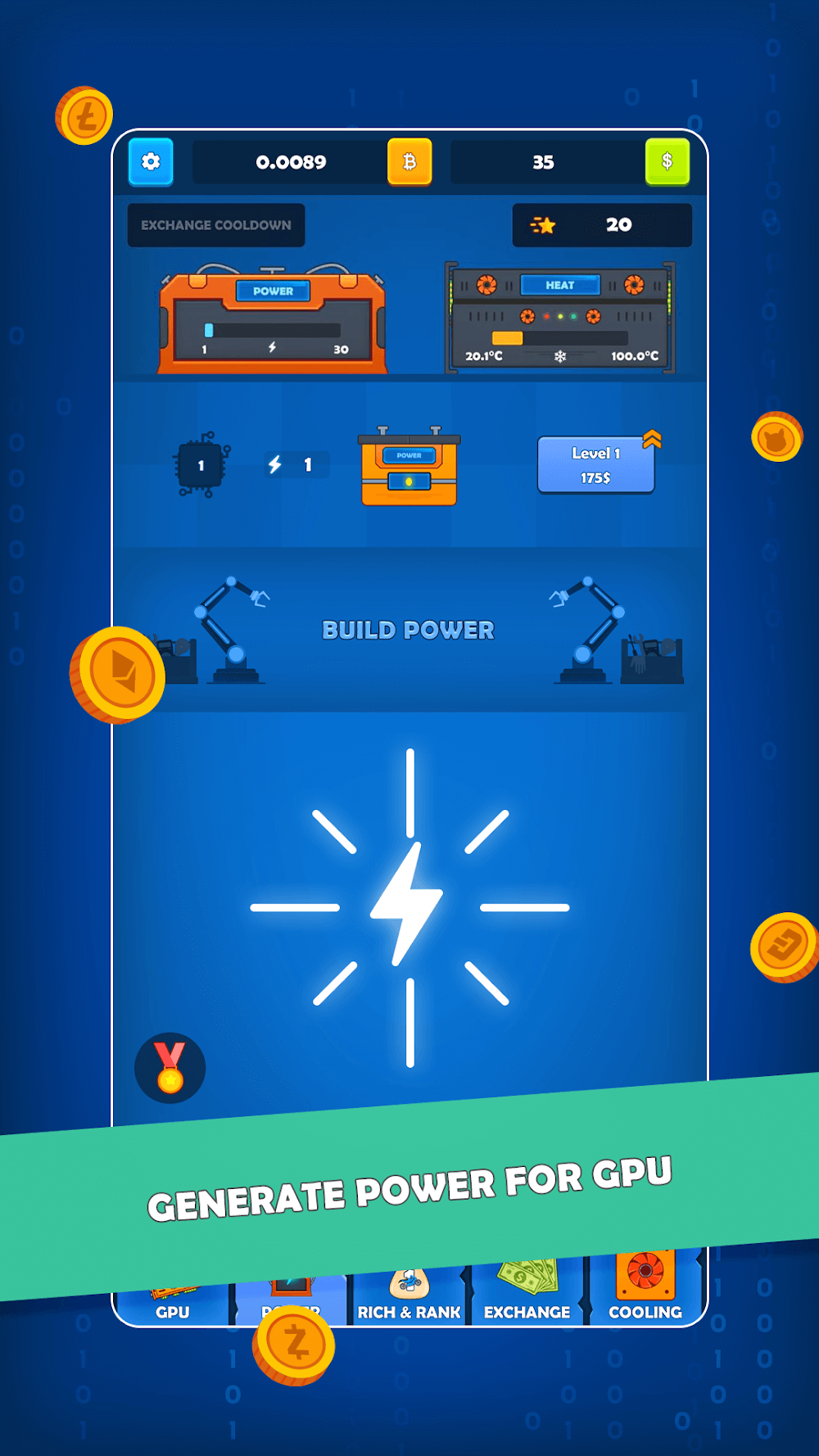 Bitcoin Crypto Idle Miner gameplay screenshot 4