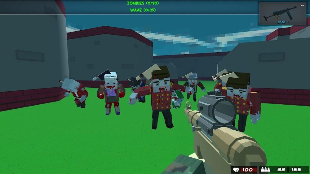 Blocky Gun Warfare Zombie screenshot 2