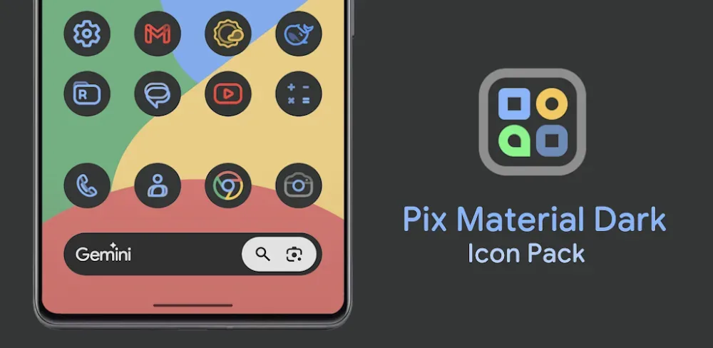 Pix Material Dark Icon Pack screenshot 1