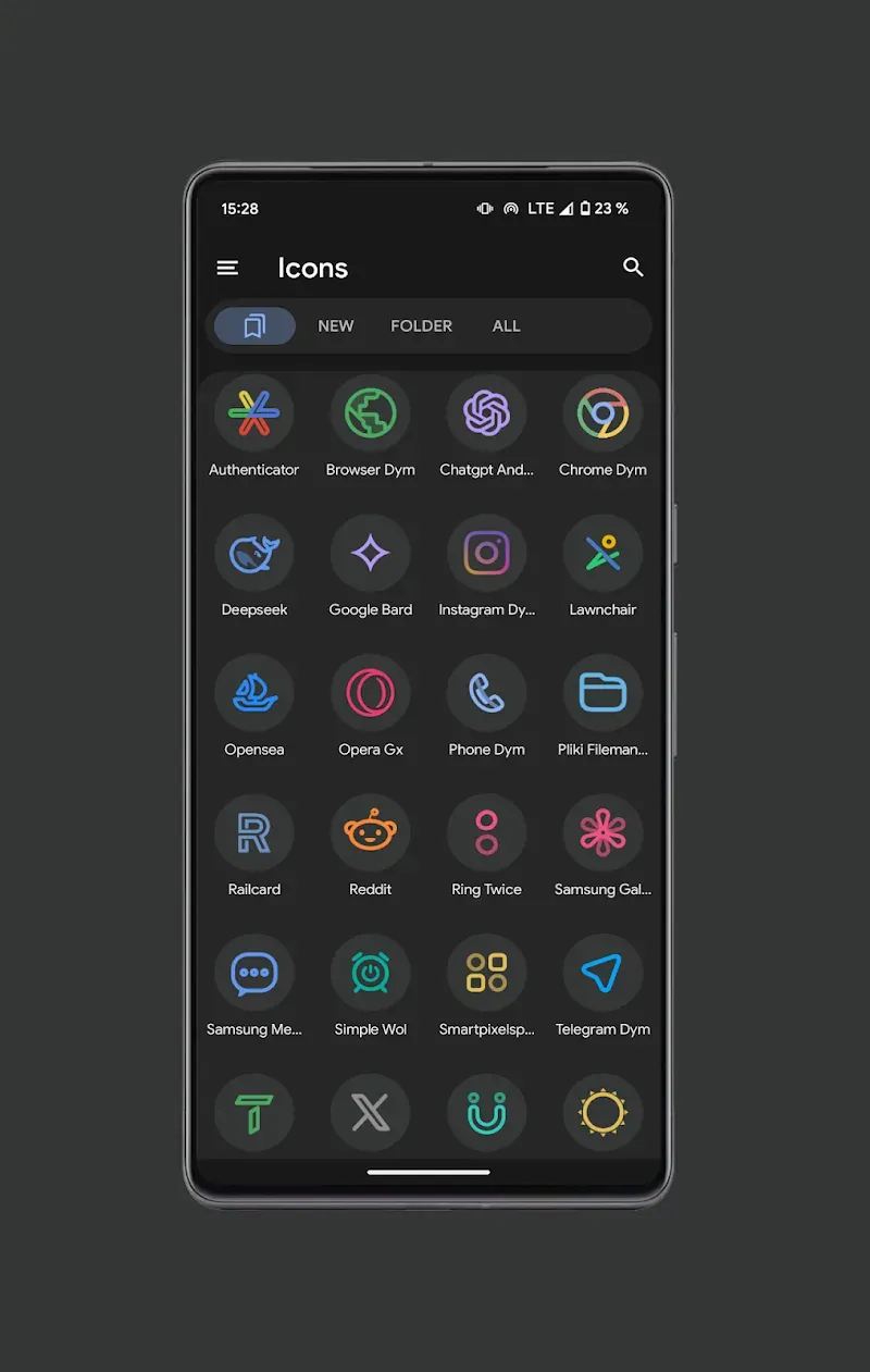 Pix Material Dark Icon Pack screenshot 4