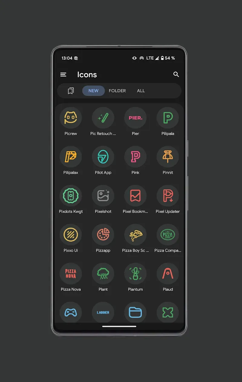 Pix Material Dark Icon Pack screenshot 6